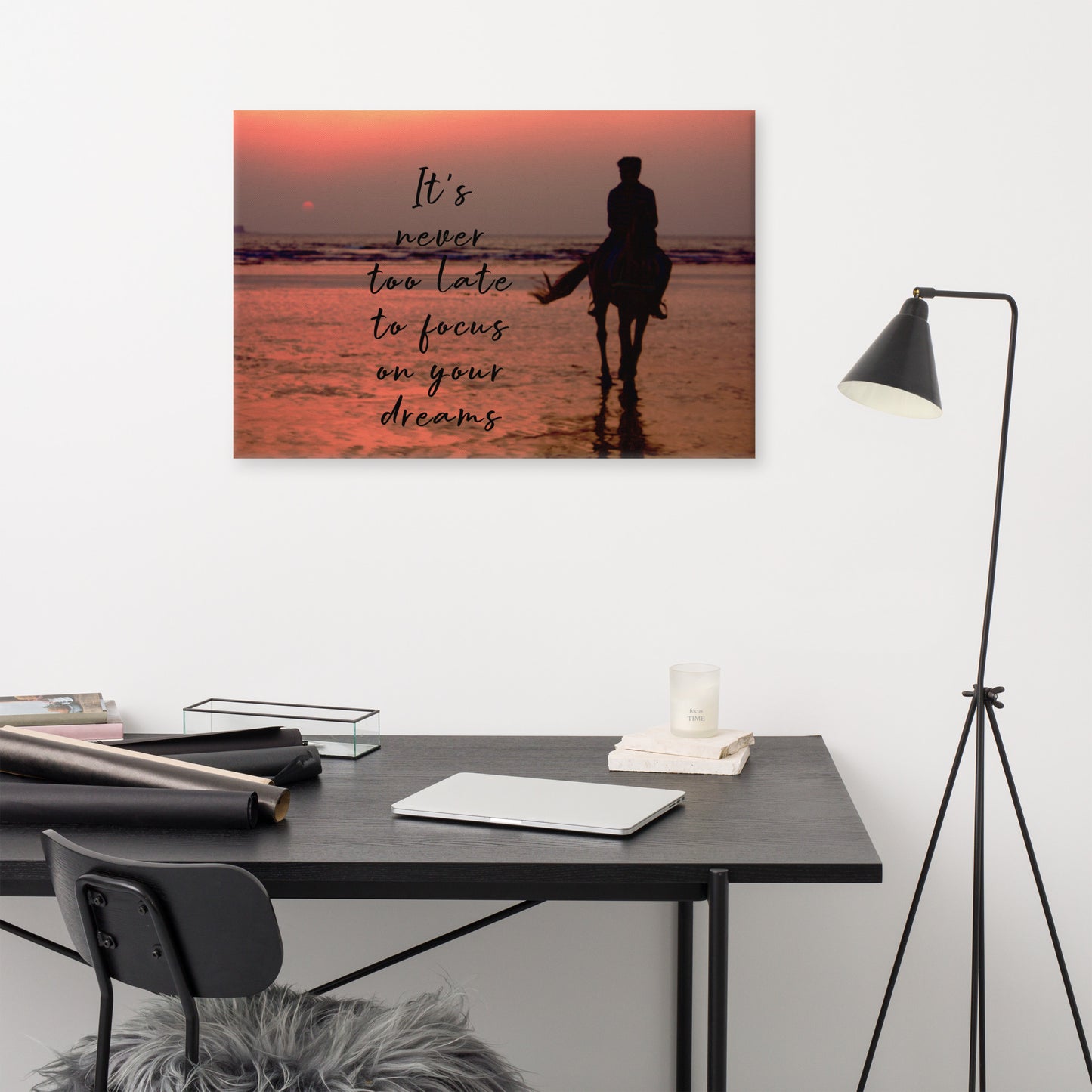 Beach Sunset Wall Art (Horse Canvas Wall Decor)